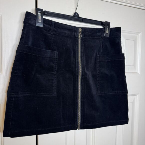 1.State Women's Black Short Full Zip Pencil 2 Pocket Skirt Size 8 NEW WITH TAGS - Picture 2 of 6